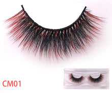Load image into Gallery viewer, New 9D green mink color lashes wholesale natural long fluffy individual dramatic colorful false eyelashes Makeup Extension Tools