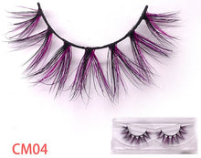 Load image into Gallery viewer, New 9D green mink color lashes wholesale natural long fluffy individual dramatic colorful false eyelashes Makeup Extension Tools