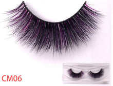 Load image into Gallery viewer, New 9D green mink color lashes wholesale natural long fluffy individual dramatic colorful false eyelashes Makeup Extension Tools