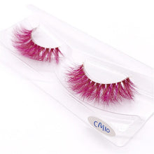 Load image into Gallery viewer, New 9D green mink color lashes wholesale natural long fluffy individual dramatic colorful false eyelashes Makeup Extension Tools
