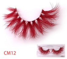 Load image into Gallery viewer, New 9D green mink color lashes wholesale natural long fluffy individual dramatic colorful false eyelashes Makeup Extension Tools