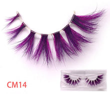 Load image into Gallery viewer, New 9D green mink color lashes wholesale natural long fluffy individual dramatic colorful false eyelashes Makeup Extension Tools