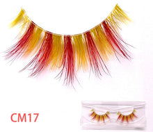 Load image into Gallery viewer, New 9D green mink color lashes wholesale natural long fluffy individual dramatic colorful false eyelashes Makeup Extension Tools