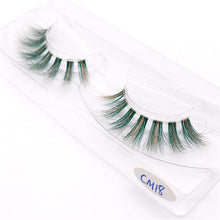 Load image into Gallery viewer, New 9D green mink color lashes wholesale natural long fluffy individual dramatic colorful false eyelashes Makeup Extension Tools