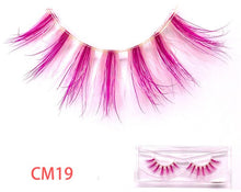 Load image into Gallery viewer, New 9D green mink color lashes wholesale natural long fluffy individual dramatic colorful false eyelashes Makeup Extension Tools
