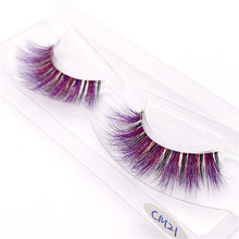 Load image into Gallery viewer, New 9D green mink color lashes wholesale natural long fluffy individual dramatic colorful false eyelashes Makeup Extension Tools