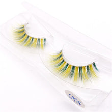 Load image into Gallery viewer, New 9D green mink color lashes wholesale natural long fluffy individual dramatic colorful false eyelashes Makeup Extension Tools