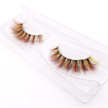 Load image into Gallery viewer, New 9D green mink color lashes wholesale natural long fluffy individual dramatic colorful false eyelashes Makeup Extension Tools
