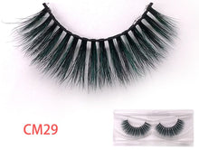 Load image into Gallery viewer, New 9D green mink color lashes wholesale natural long fluffy individual dramatic colorful false eyelashes Makeup Extension Tools
