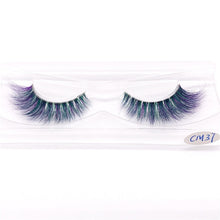 Load image into Gallery viewer, New 9D green mink color lashes wholesale natural long fluffy individual dramatic colorful false eyelashes Makeup Extension Tools