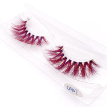 Load image into Gallery viewer, New 9D green mink color lashes wholesale natural long fluffy individual dramatic colorful false eyelashes Makeup Extension Tools