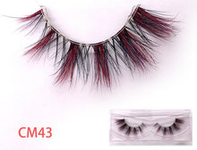 Load image into Gallery viewer, New 9D green mink color lashes wholesale natural long fluffy individual dramatic colorful false eyelashes Makeup Extension Tools