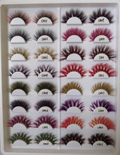 Load image into Gallery viewer, New 9D green mink color lashes wholesale natural long fluffy individual dramatic colorful false eyelashes Makeup Extension Tools