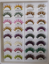 Load image into Gallery viewer, New 9D green mink color lashes wholesale natural long fluffy individual dramatic colorful false eyelashes Makeup Extension Tools