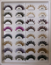 Load image into Gallery viewer, New 9D green mink color lashes wholesale natural long fluffy individual dramatic colorful false eyelashes Makeup Extension Tools