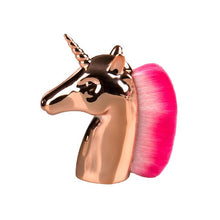 Load image into Gallery viewer, gold pink unicorn makeup brush