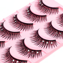 Load image into Gallery viewer, 5 Pairs Color Glitter Diamond Eyelashes False Lashes