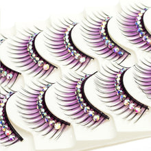 Load image into Gallery viewer, 5 Pairs Color Glitter Diamond Eyelashes False Lashes