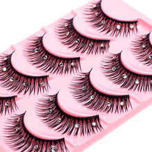 Load image into Gallery viewer, 5 Pairs Color Glitter Diamond Eyelashes False Lashes