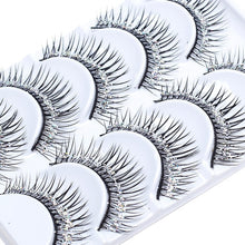 Load image into Gallery viewer, 5 Pairs Color Glitter Diamond Eyelashes False Lashes