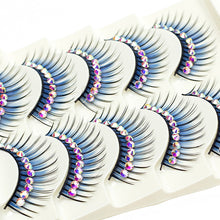 Load image into Gallery viewer, 5 Pairs Color Glitter Diamond Eyelashes False Lashes